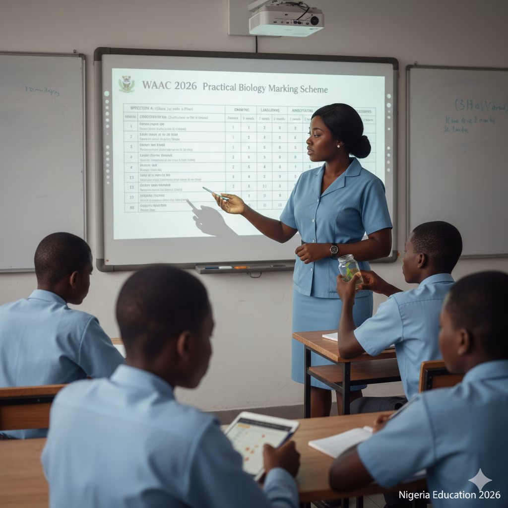Current marking scheme for WAEC Practical Biology