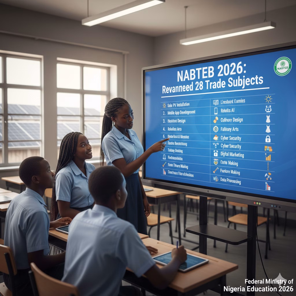 NABTEB revamped 28 trade subjects list 2026