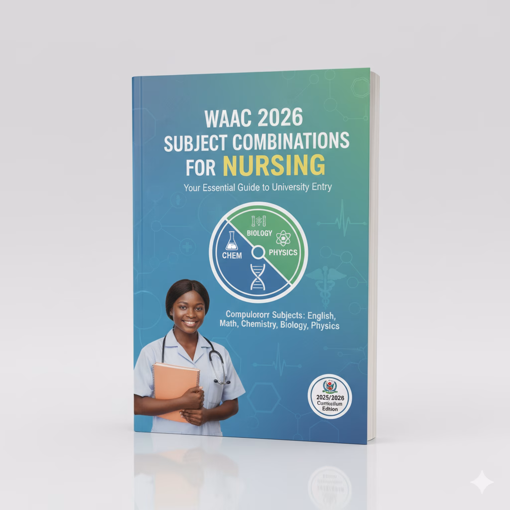 WAEC 2026 subject combinations for Nursing